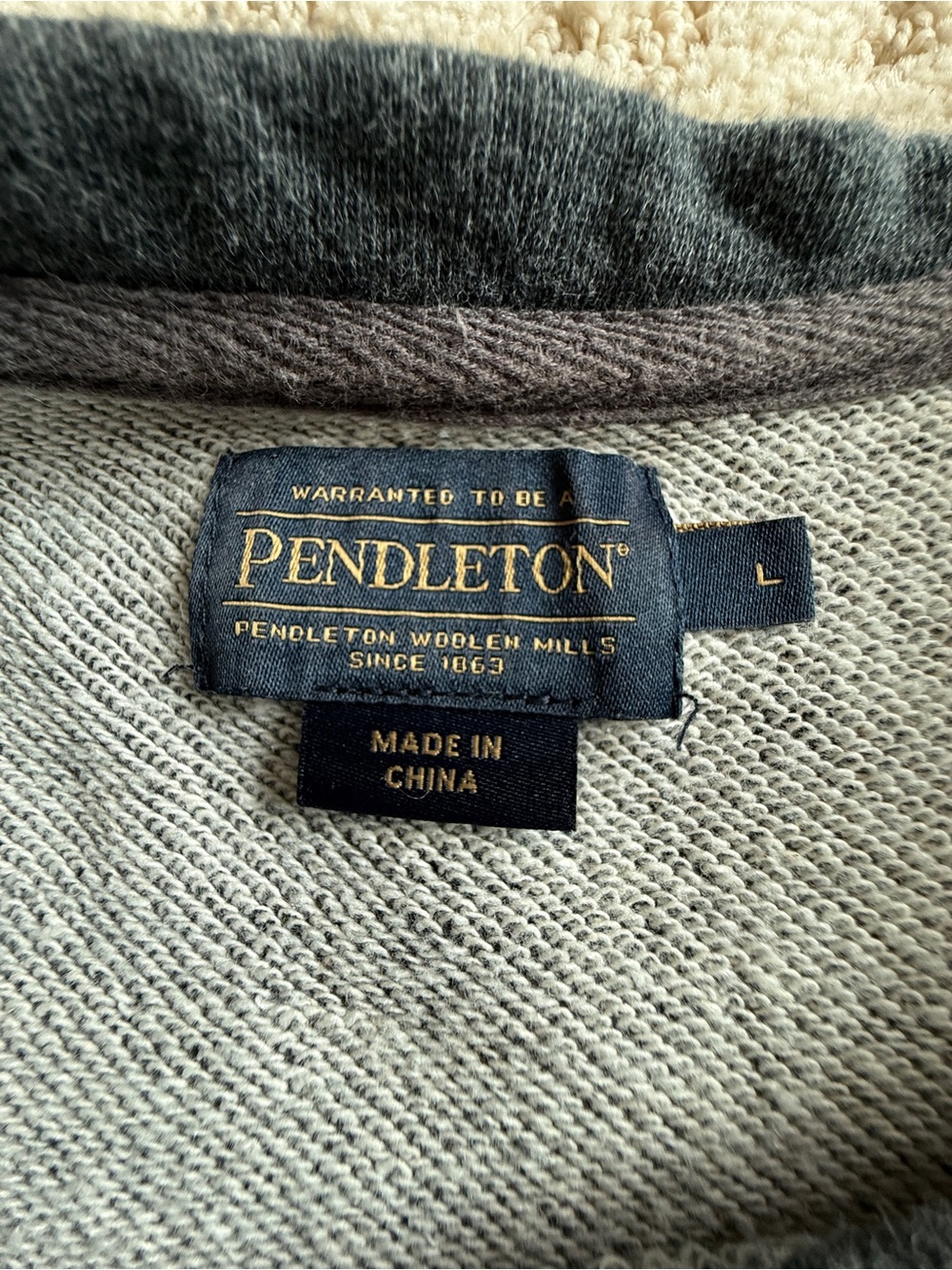 Pendleton Grey Large Southwestern Graphic Vintage Pullover Sweatshirt. - Picture 4 of 7
